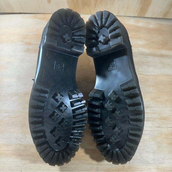 New Dr Martens Leona Lo Black Platform Lace-Up Shoes Women’s Size 10 - Picture 5 of 6